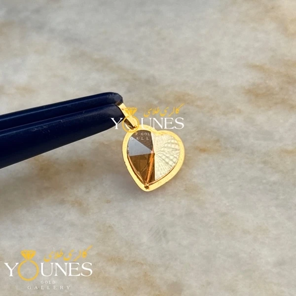 آویز طلا سواروسکی قلبی کرم